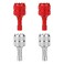 lasuroa 4pcs Drone Controller Sticks Aluminum Drone Control Joystick Detachable Thumb Rocker Replacement Compatible with DJI Mini 3 Pro DJI RC Smart Controller Accessories Silver Red