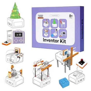 MatataStudio Matatastudio Inventor Kit for VinciBot Coding Robot Electronic STEM Kit with programmable Module to Learn Programmable Electronic Projects for School Classroom Kids Ages 8