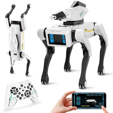 Dingdongwu Shoot Robot Dog Interactive STEM Pet with Voice Control 30 Actions APP Programming Durable Design for Kids Age 6 Compatible with iOSAndroid