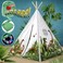 W&O WO Dinosaur Discovery Teepee with Roar Button LED Lights Plush Mat The Most Stable Teepee Never Collapses with Rowdy Playtime