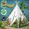 W&O WO Dinosaur Discovery Teepee with Roar Button LED Lights Plush Mat The Most Stable Teepee Never Collapses with Rowdy Playtime