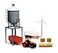 NewRay Kubota M5111 Tractor and Grain Bin Playset