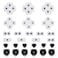 Micro Traders 3 Sets Conductive Silicon Button Pads Controller Button Replacement Repair Part Compatible with Sony Playstation 4 PS4 Controller