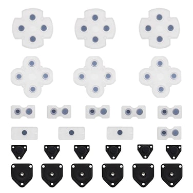Micro Traders 3 Sets Conductive Silicon Button Pads Controller Button Replacement Repair Part Compatible with Sony Playstation 4 PS4 Controller