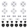 Micro Traders 3 Sets Conductive Silicon Button Pads Controller Button Replacement Repair Part Compatible with Sony Playstation 4 PS4 Controller
