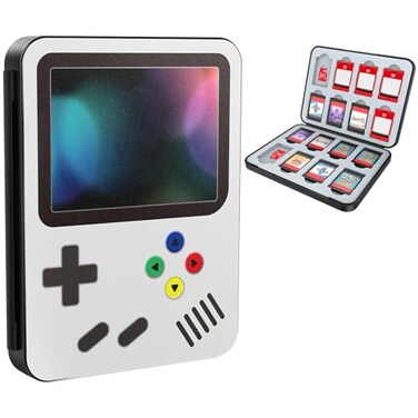 HEIYING Switch Game Card Case for Nintendo Switch 2 OLED LiteCustom Pattern Memory Games Holder Case with 16 Game Card Slots and 16 Micro SD Cards Slots