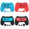 FASTSNAIL 4 Pack Grips Kit Compatible with Nintendo Switch for Joy Con WearResistant Grip Controller for Joy con OLED Model with 12 Thumb Grip
