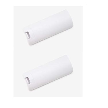 Aliotech 2 Pack of Replacement Battery Back Door Cover Shell for Nintendo Wii Remote ControllerWhite