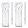 MOLICUI Wii Remote ControllerWii Controller 2 Pack With Wrist Strap and Silicone CaseWhite
