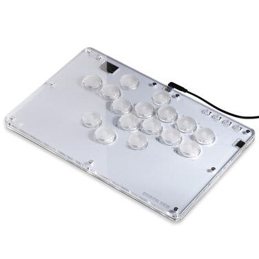 ONEED Leverless Controller Arcade Stick CosmoxGaming T16C Leverless Arcade Stick with TurboLeverless Controller for PCPS3PS4Switch GameCrystal LowProfile Switch Arcade Stick Support Hot Swap SOCD