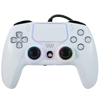 NBCP Wired PS5 Controller Gaming Controller for PlayStation 5 PS4 PCSteam Turbo Linear Halleffect Trigger Dual Vibration 35mm Audio Jack White