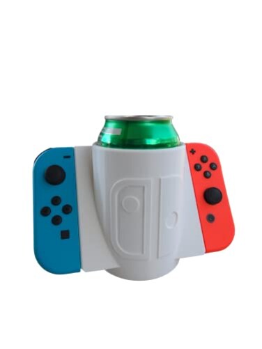 Dancyn Studios JoyCon Drink Holder For Nintendo Switch Joycon Accessory Holds Drinks While Playing White