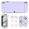 DLseego Switch OLED Protective Case Dockable Hard Shell AntiScratch Cover Accessory Skin With 6PCS Thumb Grips Caps and 2Pc Screen Protectors Purple