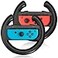 JoyHood Steering Wheel Compatible with SwitchSwitch OLED JoyCon Controller 2 Pack Racing Wheel Controllers fit for Mario Kart 8 Deluxe Black
