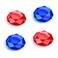 DLseego Diamond 3D Thumb Grips Caps Design for Switch Lite Switch OLED Joy Con Crystal Clear Console Joystick Cover 4PCS Blue and Red
