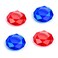 DLseego Diamond 3D Thumb Grips Caps Design for Switch Lite Switch OLED Joy Con Crystal Clear Console Joystick Cover 4PCS Blue and Red