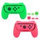 FASTSNAIL Grips Compatible with Nintendo Switch for Joy Con OLED Model for Joycon WearResistant Handle Kit Compatible with Joy Cons Controllers 2 PackGreen and Pink