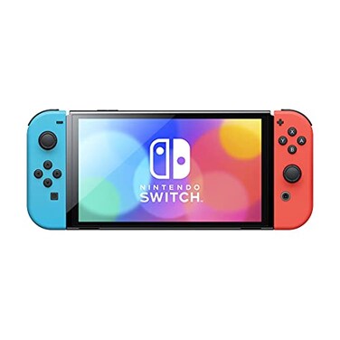 Nintendo Switch OLED Model wNeon Red Neon Blue JoyCon Renewed