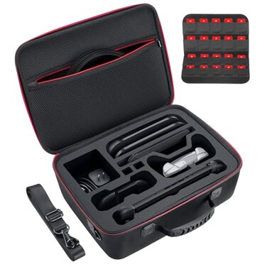 Zadii Protective Carrying Case Compatible with Nintendo Switch 2 Travel Bag Holds Switch 2 Console 20 Games Dock Pro Controller Joycon Grip Power Adpater Cables and Other Accessories
