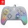 PDP Afterglow Wave Wired RGB Gaming Controller Officially Licensed for Nintendo Switch Switch Lite Switch OLED Model Nintendo Switch 2 Customizable Lighting RBG Gray