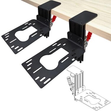 WELLMETE 2 Set Hotas Flight Desk Mount for Flight Game Dual Joystick Compatible with Thrustmaster Flight Joystick and Throttle T16000 Hotas X Hotas One Hotas 4 SimTask and TurtleBeach Flightdeck