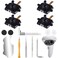 Ikpek 4 Pack Joystick Replacement Kit for Oculus Quest 2 Controller 31 in One Repair Kit for Meta Quest 2 Controller Include 4 Thumb Sticks 4 Thumbstick Grips 18 Screws 2 T5 Screwdrivers and More