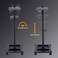 GTPLAYER Adjustable Racing Standing Keyboard and Mouse Tray Rolling with Wheels for Gaming Wheel Stand Simulator Cockpit Black