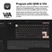 Keychron K2 Pro Wireless Wired RGB Custom Mechanical Keyboard with Hotswappable K Pro Red Switch QMKVIA Programmable Macro 75 Layout Aluminum Frame Keyboard for Mac Windows Linux