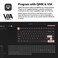Keychron K2 Pro Wireless Wired RGB Custom Mechanical Keyboard with Hotswappable K Pro Red Switch QMKVIA Programmable Macro 75 Layout Aluminum Frame Keyboard for Mac Windows Linux
