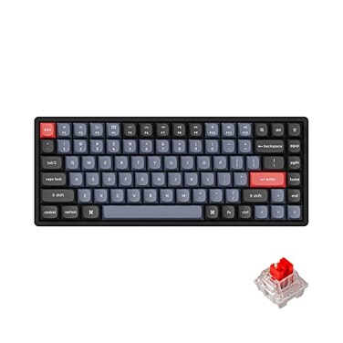 Keychron K2 Pro Wireless Wired RGB Custom Mechanical Keyboard with Hotswappable K Pro Red Switch QMKVIA Programmable Macro 75 Layout Aluminum Frame Keyboard for Mac Windows Linux