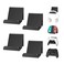 6amLifestyle 4 Pack Controller Holder Stand Built in AntiSlip Pads for PS5 PS4 Xbox One Switch Pro Gamepad Controller Wall Mount AdhesiveScrews Universal Controller Accessories Shark 14 MiniBlack