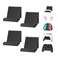 6amLifestyle 4 Pack Controller Holder Stand Built in AntiSlip Pads for PS5 PS4 Xbox One Switch Pro Gamepad Controller Wall Mount AdhesiveScrews Universal Controller Accessories Shark 14 MiniBlack