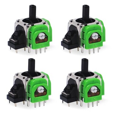 Intec Gaming 3D Analog Joystick Replacement for PS4PS5 Controller Hall Effect Sensor Never Drift Precise Control Power Saving Set of 4