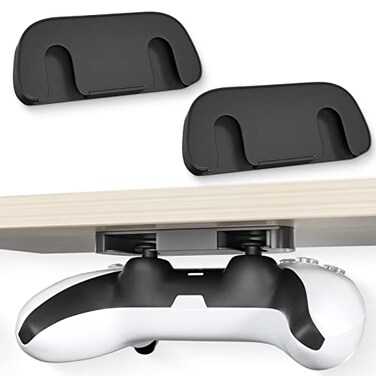 RUKUHOT 2 Pcs Controller Desk Mount Fit for PlayStation 5PlayStation 4 Controller PS5 Controller Holder Storage Rack No Drilling Stick Under Desk Stand Hanger for PS4 Gaming Controllers