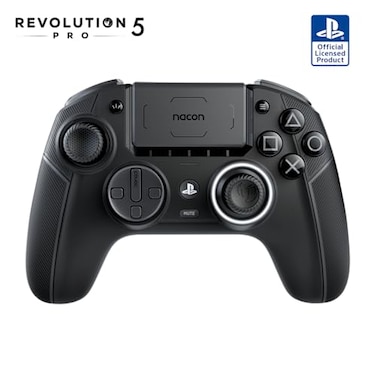 NACON Revolution 5 Pro Officially Licensed PlayStation Wireless Gaming Controller for PS5 PS4 PC Hall Effect Trigger Stops Mappable Buttons Bluetooth Audio Triple Black Renewed