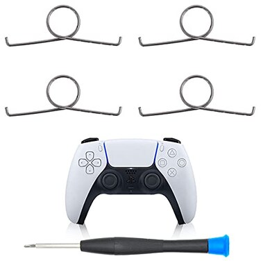 MMOBIEL 4 Pcs L2 R2 Trigger Button Springs for PlayStation 5 PS5 DualSense Controller CFIZCT1W Incl Screwdriver