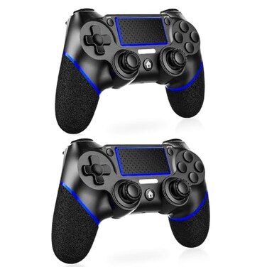 Lyyes PS4 Controller 2 Pack Wireless PS4 Controllers with NonSlip Grip Motion Sensing Compatible for PS4 Console