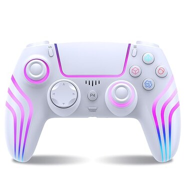 SWCTIM Wireless Controller for P4 with LED Lighting Remote Control for P4 with Double Shock SixAxis Sensor
