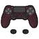 playvital PlayVital Guardian Edition Wine Red Ergonomic Soft AntiSlip Controller Silicone Case Cover for ps4 Rubber Protector Skin with Joystick Caps for ps4 SlimPro Controller