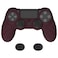 playvital PlayVital Guardian Edition Wine Red Ergonomic Soft AntiSlip Controller Silicone Case Cover for ps4 Rubber Protector Skin with Joystick Caps for ps4 SlimPro Controller