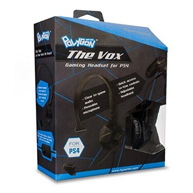 Hyperkin Polygon The Vox Gaming Headset for PS4 NoiseReducing Microphone InLine Volume Control Braided Cable 35mm Audio Jack