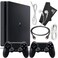 Zeust PlayStation 4 Slim 1TB Console Bundle Includes the PS4 Console Slim 1TB 2 Dualshock PS4 Wireless Controllers MicroUSB Charging Cable HDMI cable Wired Earbuds and Microfiber Cloth Renewed