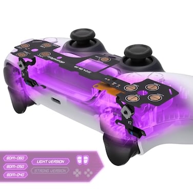 eXtremeRate Micro Switch Light Version Tactile Clicky Hair Trigger Kit V2 for PS5 Controller BDM040 050 060 Shoulder Buttons Ergonomic Micro Switches L2 R2 Tactile L1 R1 Mouse Click for PS5 Controller