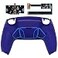 eXtremeRate Cobalt Blue Rubberized Grip Programable RISE4 Remap Kit for PS5 Controller BDM010 BDM020 Upgrade Board Redesigned Back Shell 4 Back Buttons for PS5 Controller Without Controller