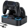 LVFAN PS5 Controller Charger Station Fast Charging Dock for PlayStation 5 Controllers Dual Controller Charging Stand Replacement for DualSense DualSense Edge Black