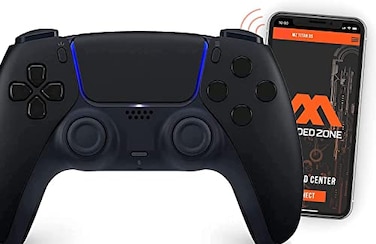 MODDEDZONE Midnight Black Antirecoil SMART Rapid Fire Controller Compatible with PS5 Custom Modded Controller all shooter games more