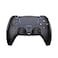JDDWIN LED Wireless Gaming Controller for PS5PCAndroidIOSMACSteam DeckHall Effect Joystick Bluetooth 35mm Audio Jack Dual Vibration 6Axis Motion Contro Gamepad with Speaker Black