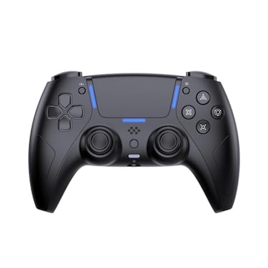 JDDWIN LED Wireless Gaming Controller for PS5PCAndroidIOSMACSteam DeckHall Effect Joystick Bluetooth 35mm Audio Jack Dual Vibration 6Axis Motion Contro Gamepad with Speaker Black