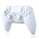 JDDWIN LED Wireless Gaming Controller for PS5PCAndroidIOSMACSteam DeckHall Effect Bluetooth 35mm Audio Jack Dual Vibration 6Axis Motion Contro Gamepad with Speaker White