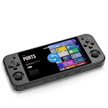Daxceirry RG552 Handheld Android System Game Console High Speed EMMC 51 and 16G Linux System Builtin 6400 mAh Battery with 536in Touch Screen Maximum Load 5A Charging Cable 15 Hours Full black